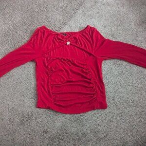Butterfly red crop top